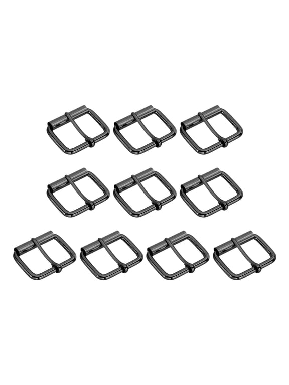Metal Roller Buckle, Belts Hardware Multi-Purpose Pin Buckles for Bags Leather Belt Strap DIY Crafts Dog Leash Black 1.5 Inch