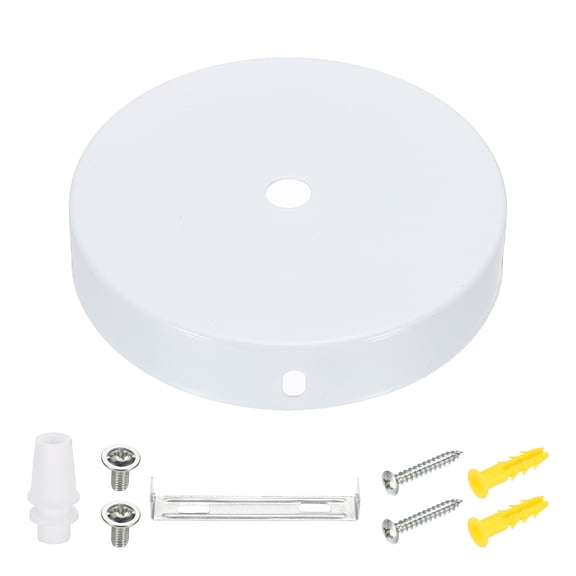 Uxcell Metal Round Solid Lamp Stand 2.4" x 1.2"- 1 Pcs Metal Circular Lamp Base Iron Round Light Base for Home Decor DIY Bedroom Living Room, 1.0 mm Thick Edge-Mount, Brass