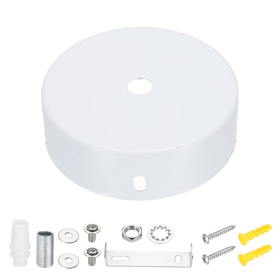 Uxcell Metal Round Solid Lamp Stand 2.4" x 1.2"- 1 Pcs Metal Circular Lamp Base Iron Round Light Base for Home Decor DIY Bedroom Living Room, 1.0 mm Thick Edge-Mount, Brass