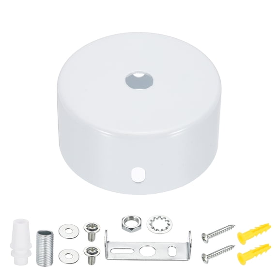 Uxcell Metal Round Solid Lamp Stand 2.4" x 1.2"- 1 Pcs Metal Circular Lamp Base Iron Round Light Base for Home Decor DIY Bedroom Living Room, 1.0 mm Thick Edge-Mount, Brass