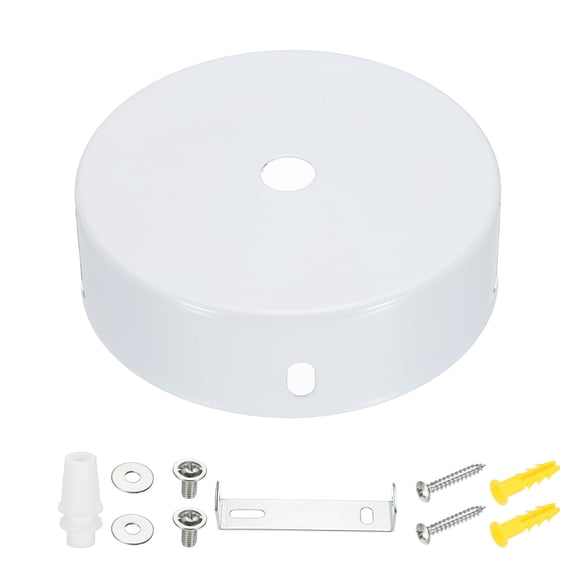 Uxcell Metal Round Solid Lamp Stand 2.4" x 1.2"- 1 Pcs Metal Circular Lamp Base Iron Round Light Base for Home Decor DIY Bedroom Living Room, 1.0 mm Thick Edge-Mount, Brass