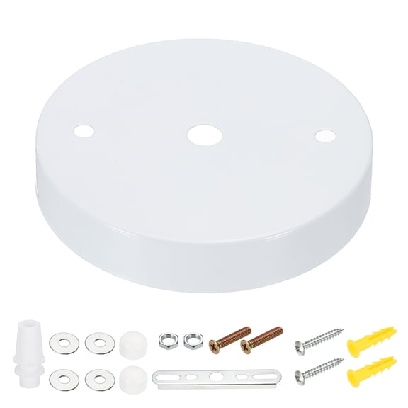 Uxcell Metal Round Solid Lamp Stand 2.4" x 1.2"- 1 Pcs Metal Circular Lamp Base Iron Round Light Base for Home Decor DIY Bedroom Living Room, 1.0 mm Thick Edge-Mount, Brass