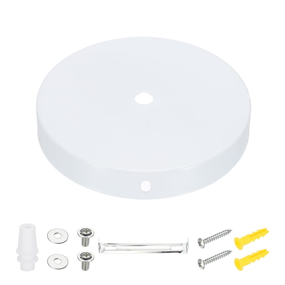 Uxcell Metal Round Solid Lamp Stand 2.4" x 1.2"- 1 Pcs Metal Circular Lamp Base Iron Round Light Base for Home Decor DIY Bedroom Living Room, 1.0 mm Thick Edge-Mount, Brass