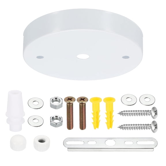 Uxcell Metal Round Solid Lamp Stand 2.4" x 1.2"- 1 Pcs Metal Circular Lamp Base Iron Round Light Base for Home Decor DIY Bedroom Living Room, 1.0 mm Thick Edge-Mount, Brass