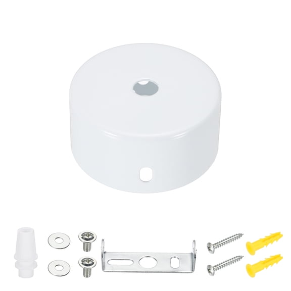 Uxcell Metal Round Solid Lamp Stand 2.4" x 1.2"- 1 Pcs Metal Circular Lamp Base Iron Round Light Base for Home Decor DIY Bedroom Living Room, 1.0 mm Thick Edge-Mount, Brass