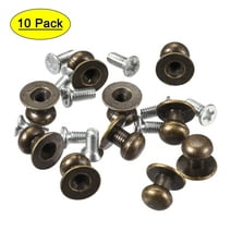 Uxcell Metal Round Top Cupboard Drawer Pull Knob Handle Bronze Tone 10pcs