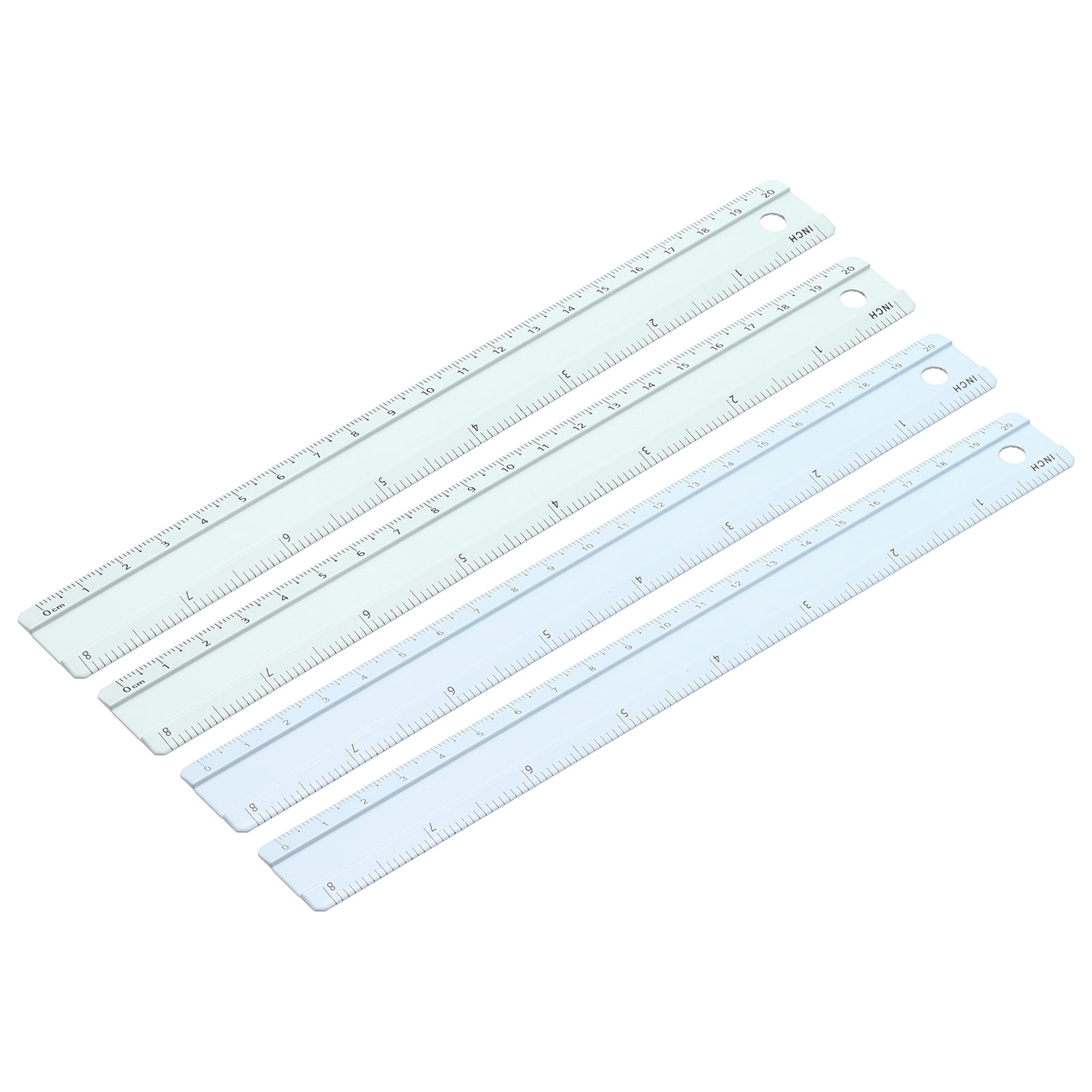 Uxcell Metal Ruler 8 Inch/20cm, 4 Pcs Aluminum Straight Edge Ruler ...
