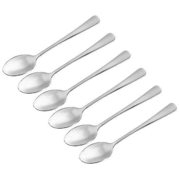 Uxcell Metal Spoons 4" 410 Stainless Steel Spoon for Home Kitchen Restaurant 6 Pack