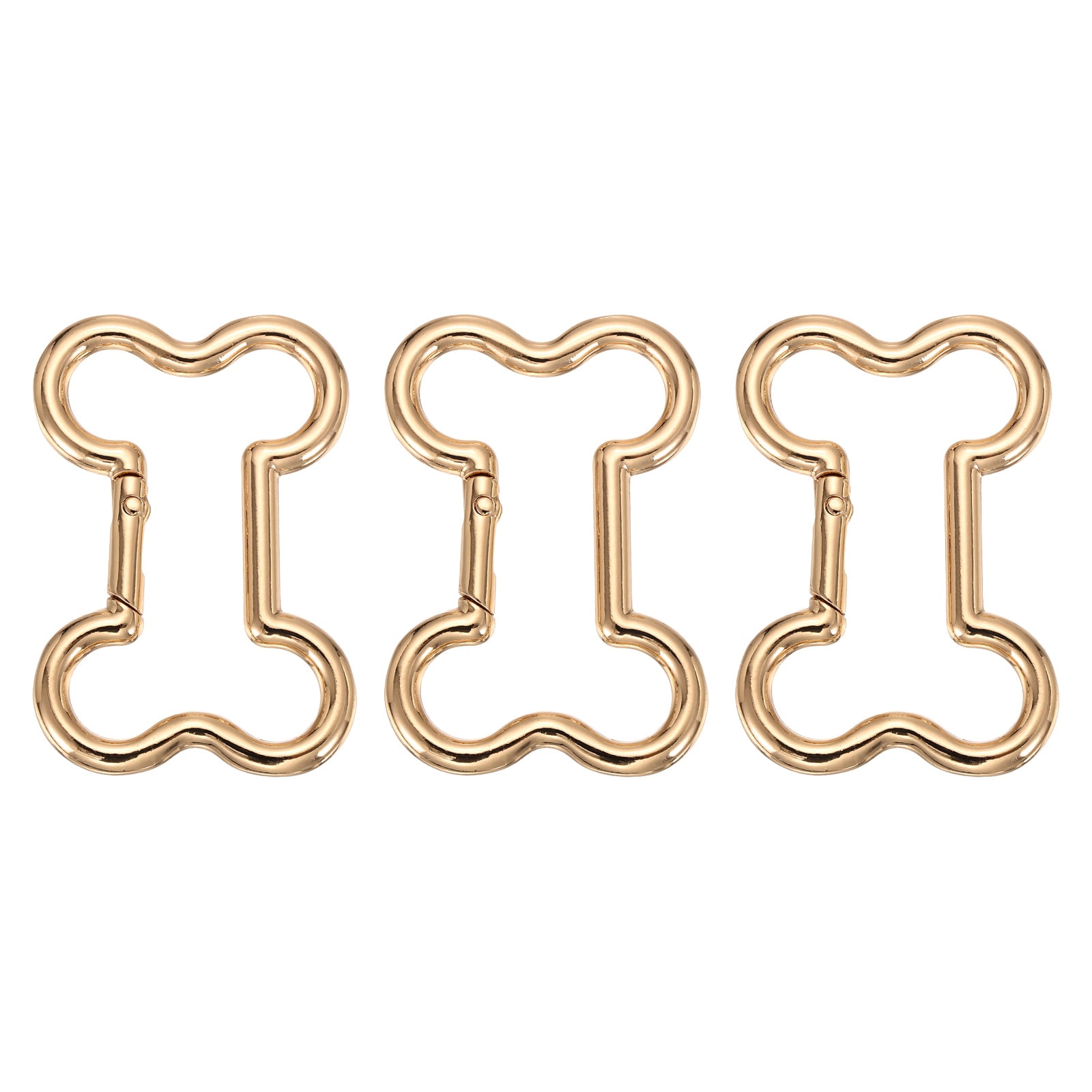 Spring Key Ring Buckle Uxcell Metal Spring Key Ring, Bone Shaped Carabiners Clips, Trigger ...