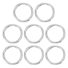 Uxcell Metal Spring O Ring, Round Carabiners Clips, Trigger Keyrings Snap Hook Buckle 1.9 Inch & 2 Pcs & Silver -Fitting for (Purse/Handbags)