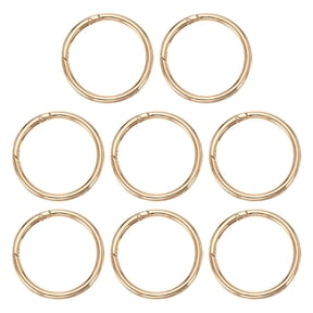 Uxcell Metal Spring O Ring, Round Carabiners Clips, Trigger Keyrings Snap Hook Buckle 2.4 Inch & 2 Pcs & Light Gold -Fitting for (Purse/Handbags)