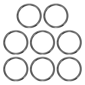 Uxcell Metal Spring O Ring, Round Carabiners Clips, Trigger Keyrings Snap Hook Buckle 2.9 Inch & 2 Pcs & Black -Fitting for (Purse/Handbags)