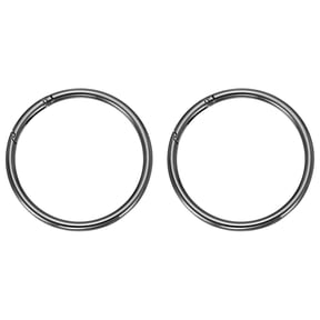 Uxcell Metal Spring O Ring, Round Carabiners Clips, Trigger Keyrings Snap Hook Buckle 3.5 Inch & 2 Pcs & Black -Fitting for (Purse/Handbags)