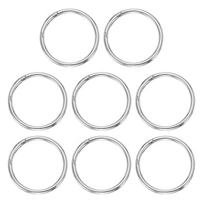 Uxcell Metal Spring O Ring, Round Carabiners Clips, Trigger Keyrings Snap Hook Buckle 3 Inch & 2 Pcs & Silver -Fitting for (Purse/Handbags)