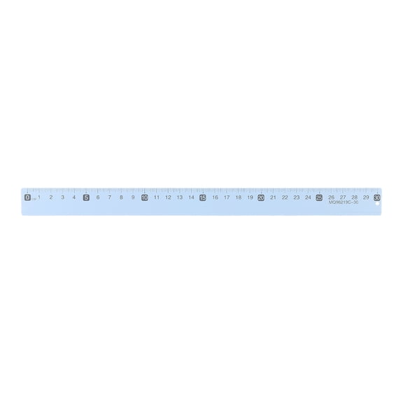 Uxcell Metal Straight Ruler 12 Inch(30cm) Metric Aluminum Alloy Measuring Rulers Scale Tool with Hole for Measure Study Reading Classroom Office, Ice Blue