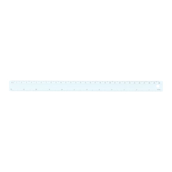 Uxcell Metal Straight Ruler 12 Inch(30cm) Metric Aluminum Alloy Measuring Rulers Scale Tool with Hole for Measure Study Reading Classroom Office, Light Blue