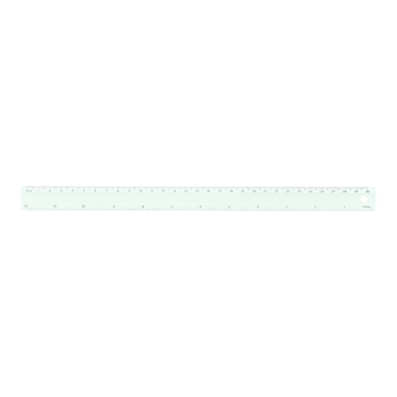 Uxcell Metal Straight Ruler 12 Inch(30cm) Metric Aluminum Alloy Measuring Rulers Scale Tool with Hole for Measure Study Reading Classroom Office, Light Green
