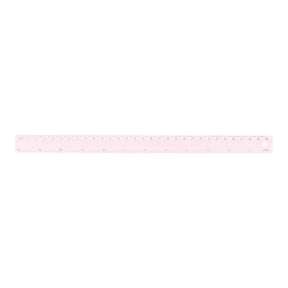 Uxcell Metal Straight Ruler 12 Inch(30cm) Metric Aluminum Alloy Measuring Rulers Scale Tool with Hole for Measure Study Reading Classroom Office, Light Pink
