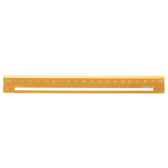 Uxcell Metal Straight Ruler 20cm Metric Aluminum Alloy Hollow Measuring Rulers Scale Tools for Measure Study Reading Classroom Office, Gold