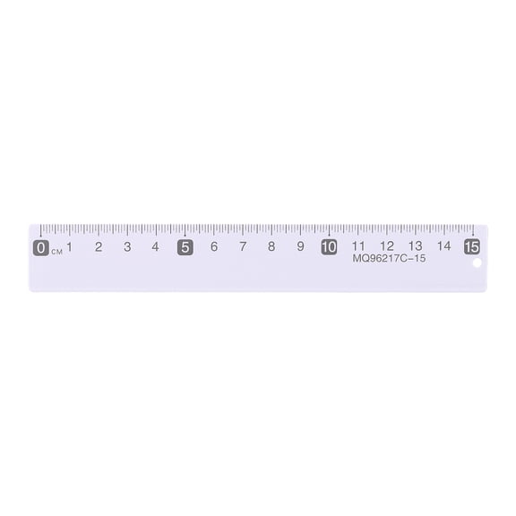 Uxcell Metal Straight Ruler 6 Inch(15cm) Metric Aluminum Alloy Measuring Rulers Scale Tool with Hole for Measure Study Reading Classroom Office, Light Purple