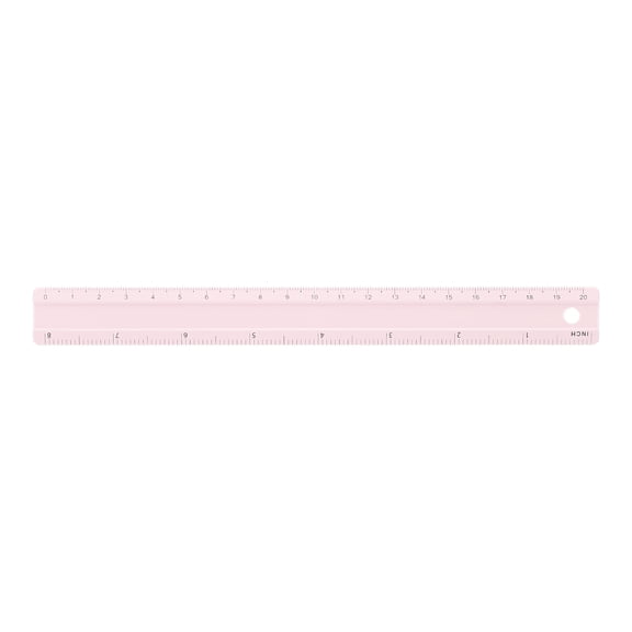 Uxcell Metal Straight Ruler 8 Inch(20cm) Metric Aluminum Alloy Measuring Rulers Scale Tool with Hole for Measure Study Reading Classroom Office, Light Pink