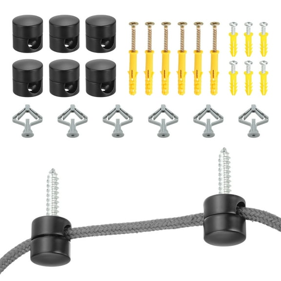 Uxcell Metal Swag Hooks Aluminum Modern Ceiling Hook for Pendant Lights Hanging Lamp Cable DIY Chandelier Fixture Hardware Matte black