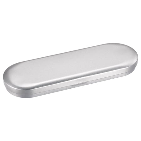 Uxcell Metal Tin Box, 6.89" x 2.36" x 0.71" Empty Tinplate Storage Containers with Hinged Lids, Silver Tone, 6 Pack