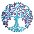 thumbnail image 1 of Uxcell Metal Tree Wall Decor, Tree of Life Wall Sculpture Ornament Hanging Wall Decoration, Purple Blue, 1 of 6