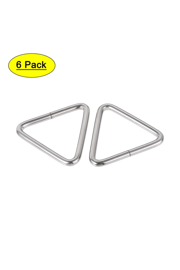 Metal Triangle Ring Buckle 1.5"(38mm) Inner Width for Strap Craft DIY 6pcs