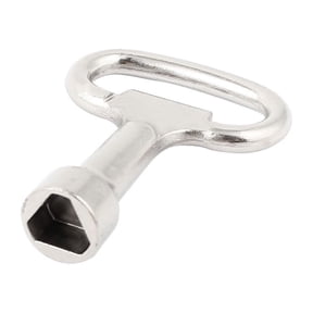 Uxcell Metal Triangle Spanner Key 2.05" Length Panel Lock 0.35"x0.31" Silver Tone