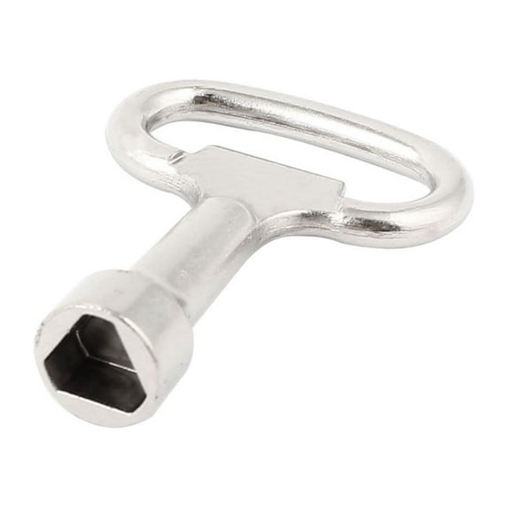 Uxcell Metal Triangle Spanner Key 2.05" Length Panel Lock 0.35"x0.31" Silver Tone