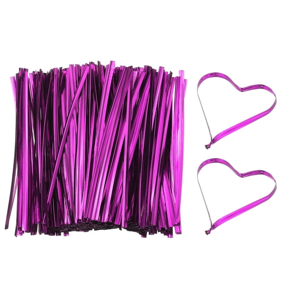 Uxcell Metal Twist Ties, Metallic Bread Ties for Treat Plastic Bags Gift Wrapping Candy Coffee Bag Plant Party Cake Rose Red