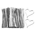 thumbnail image 1 of Uxcell Metal Twist Ties, Metallic Bread Ties for Treat Plastic Bags Gift Wrapping Candy Coffee Bag Plant Party Cake Silver, 1 of 7