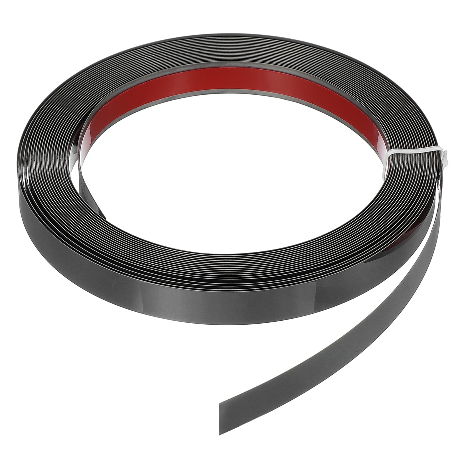 Uxcell Metal Wall Trim 26.2ft x 0.59" Peel and Stick Stainless Steel Trim, Black