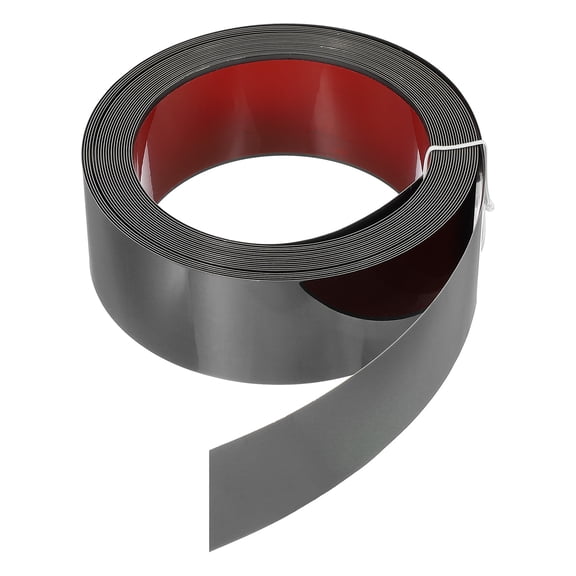 Uxcell Metal Wall Trim 26.2ft x 1.97" Peel and Stick Stainless Steel Trim, Black