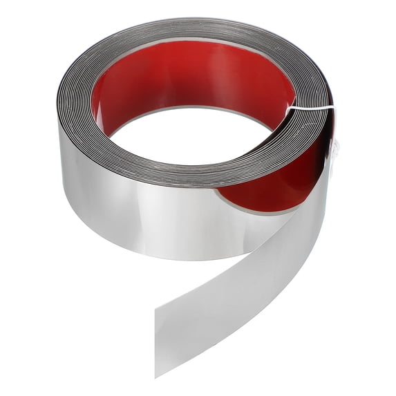 Uxcell Metal Wall Trim 26.2ft x 1.97" Peel and Stick Stainless Steel ...