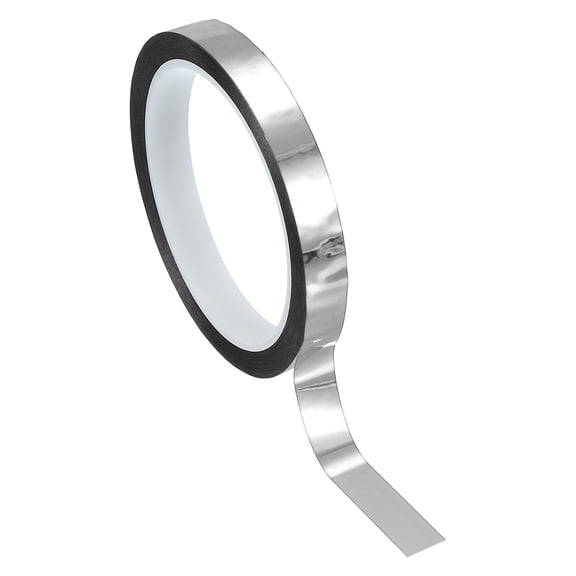 Uxcell Metalized Polyester Film Tape 1/2 in x 55 Yards Glossy Silver