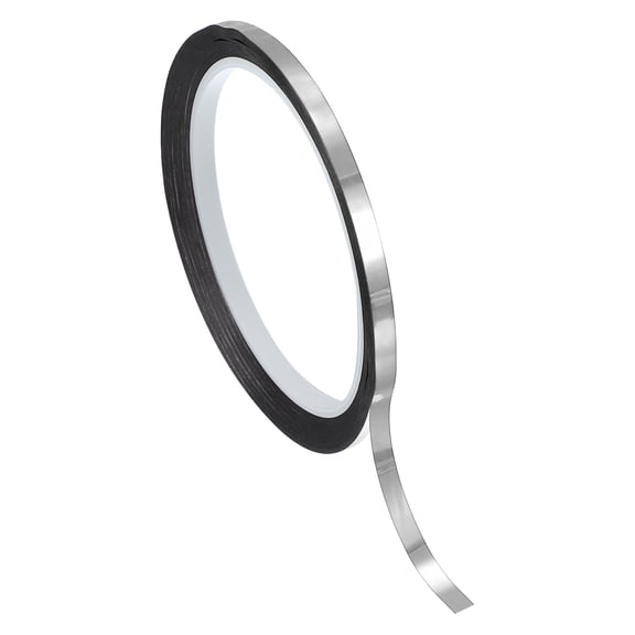 Uxcell Metalized Polyester Film Tape 3/16 in x 55 Yards Glossy Silver