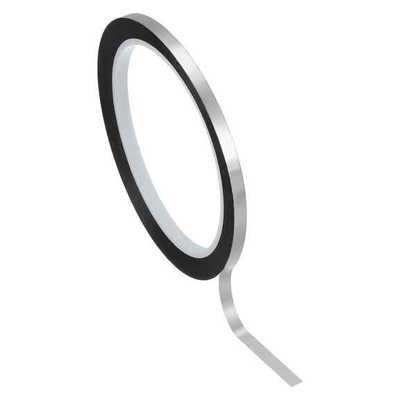 Uxcell Metalized Polyester Film Tape 3/16 in x 55 Yards Matte Silver