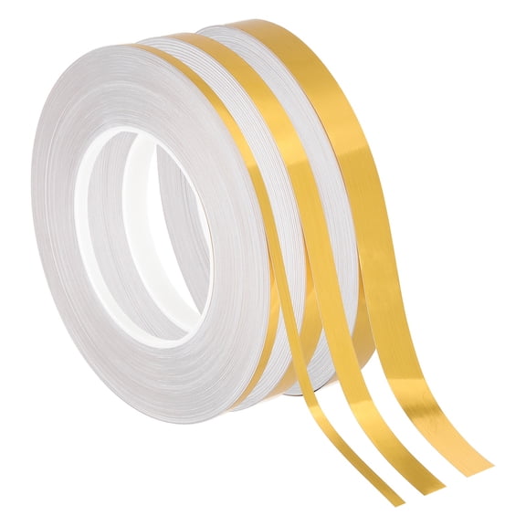 Uxcell Metalized Polyester Film Tape Metallic Decor Tape for Detailing Accent Wall Graphic Arts Boat Trim Walls Golden