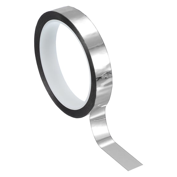 Uxcell Metalized Polyester Film Tape 9/16 in x 55 Yard Glossy Silver