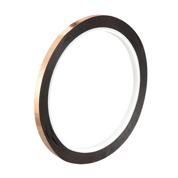 Uxcell Metalized Polyester Film Tape Adhesive Mirror Decor Tape Rose Gold Tone 50mx3mm 1Pcs