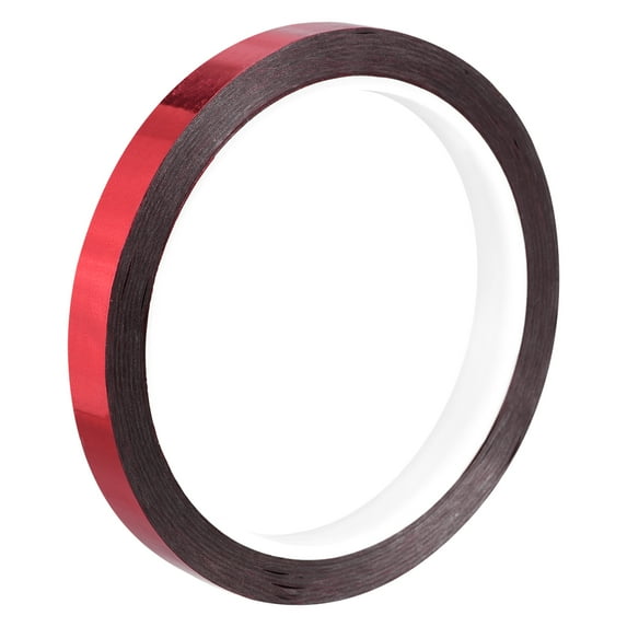 Uxcell Metalized Polyester Film Tape Adhesive Mirror Finish Decor Tape 50m x 10mm,Red