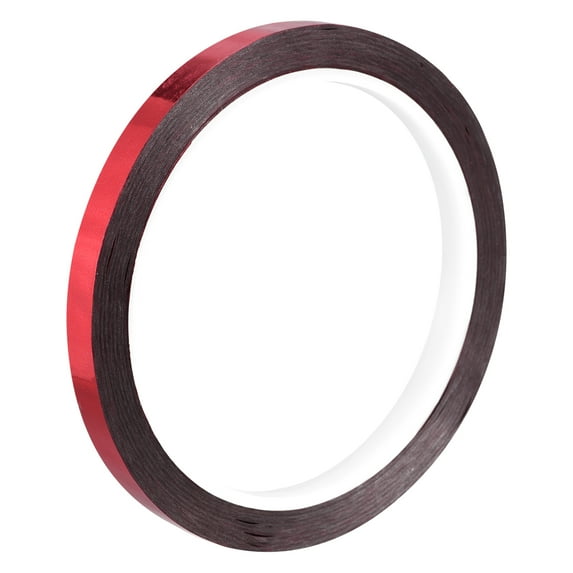 Uxcell Metalized Polyester Film Tape Adhesive Mirror Finish Decor Tape 50m x 8mm,Red