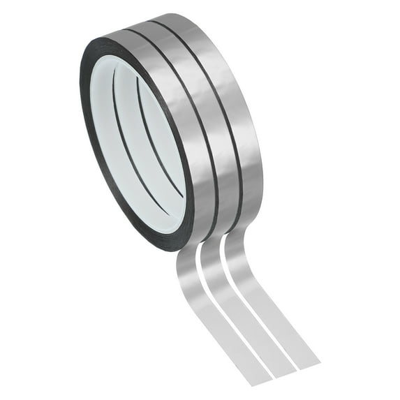 Uxcell Metalized Polyester Film Tape Metallic Decor Tape Adhesive Mirror Tape Matte Silver 3/8 in x 55 Yards