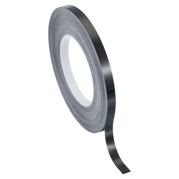Uxcell Metalized Polyester Film Tape, Metallic Decor Tape for Detailing Accent Wall Black 0.4 in