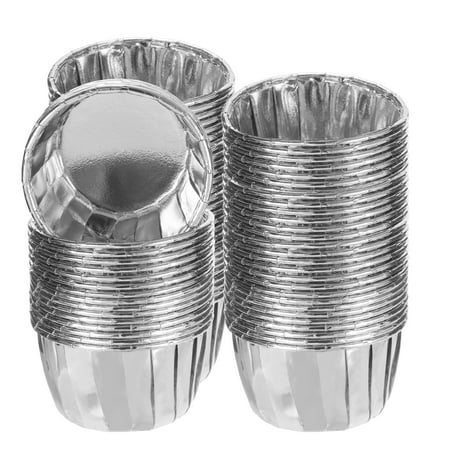 Uxcell Metallic Foil Cupcake Liners for Baking Cupcake, 100Pcs Cupcake Muffins Liners Cupcake Holders, Silver
