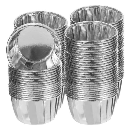 Uxcell Metallic Foil Cupcake Liners for Baking Cupcake, 150Pcs Cupcake Muffins Liners Cupcake Holders, Silver