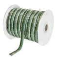 thumbnail image 1 of Uxcell Metallic Glitter Velvet Ribbon 3/8" x 50 Yard Single Face Sparkle Ribbon for DIY Crafts Gift Wrapping Green, 1 of 5