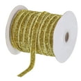 thumbnail image 1 of Uxcell Metallic Glitter Velvet Ribbon 3/8" x 50 Yard Single Face Sparkle Ribbon for DIY Crafts Gift Wrapping Light Gold, 1 of 5